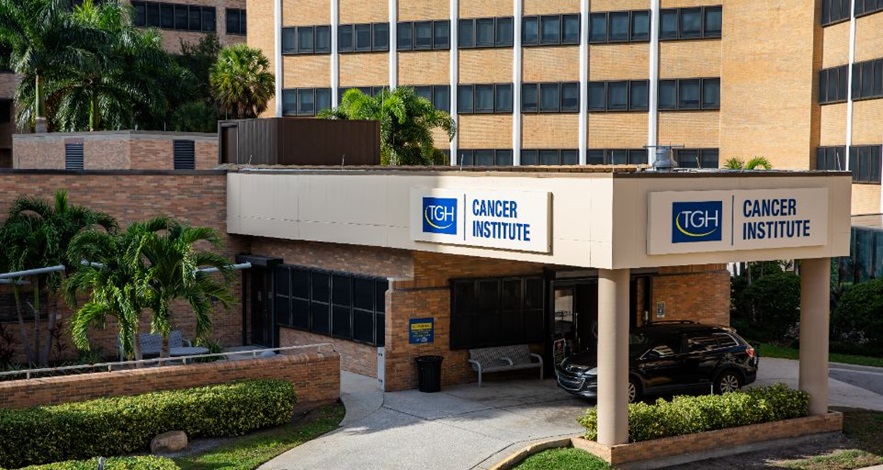 The exterior of the TGH Cancer Institute at Tampa General Hospital
