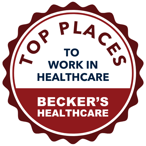 becker's healthcare top places to work in healthcare badge