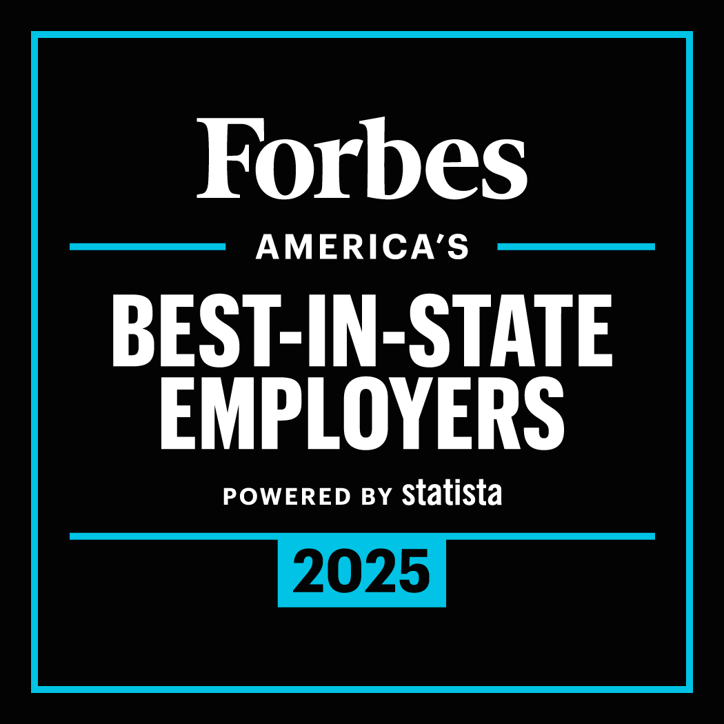 forbes americas best-in-state employers 2025 badge with tagline powered by statista