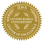 Badge award for IDSA Antimicrobial Stewardship Center of Excellence 