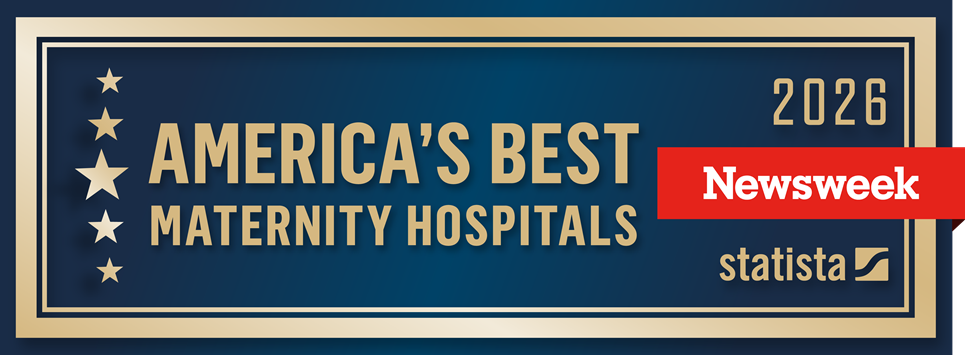 newsweek america's best maternity hospitals 2026 badge with statista logo