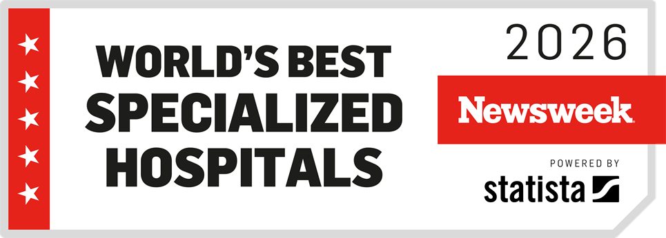 newsweek world's best specialized hospitals 2026 horizontal badge with powered by statista logo