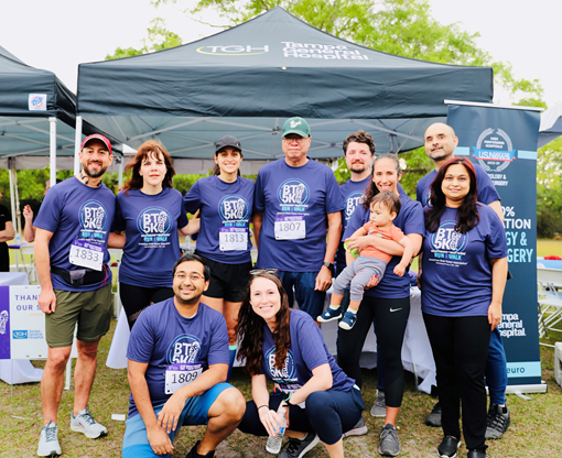 tgh neuro-oncology team members at the abta bt5k event in tampa