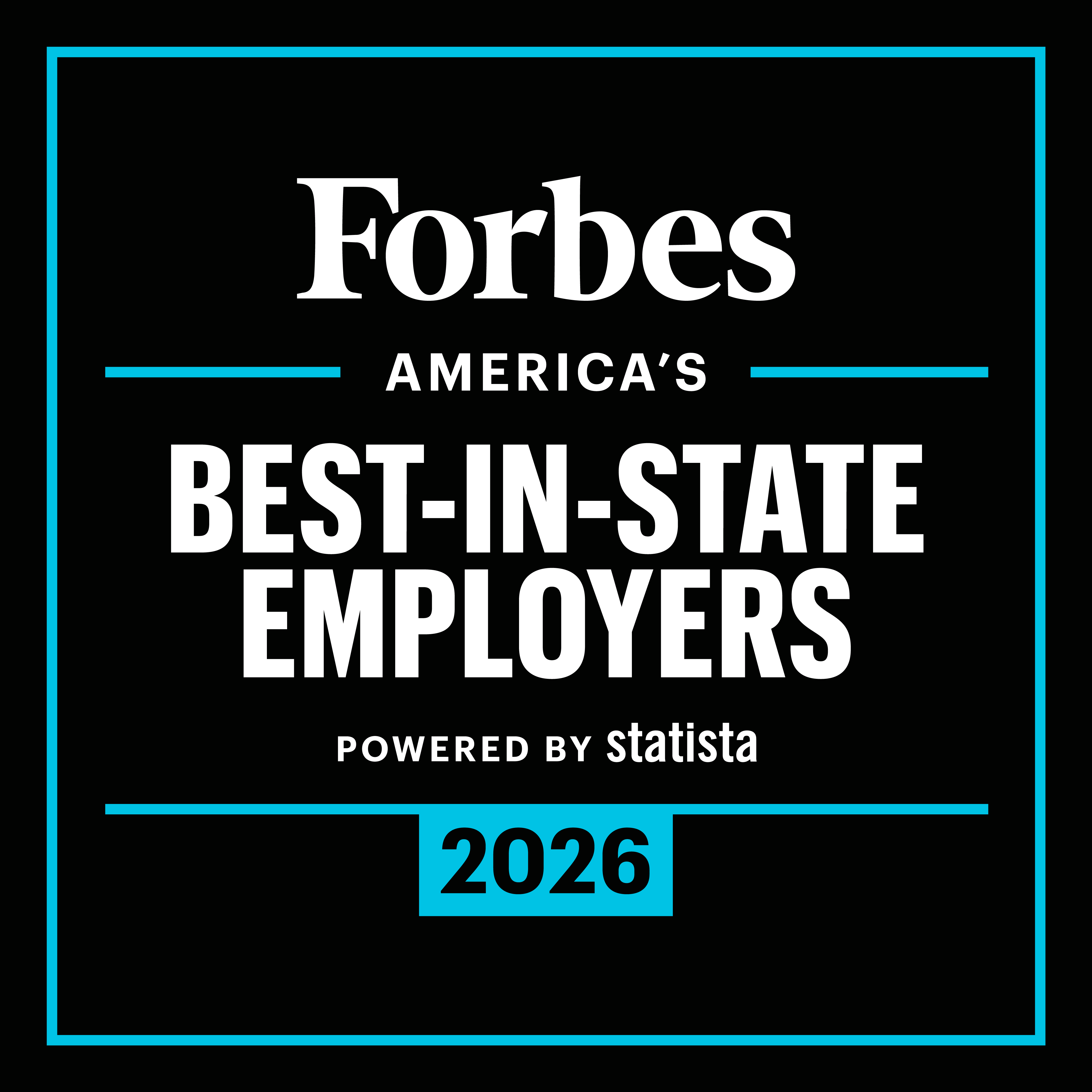 forbes americas best-in-state employers 2025 badge with tagline powered by statista