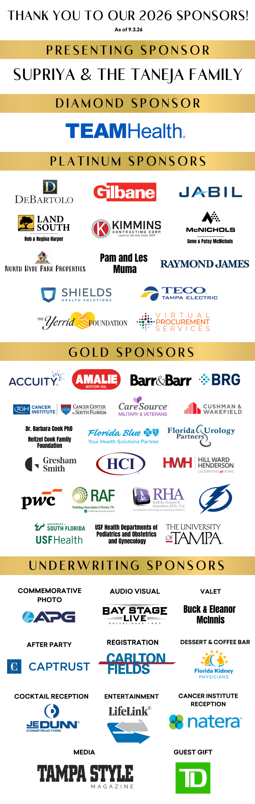 TGH Gala Sponsor Logos