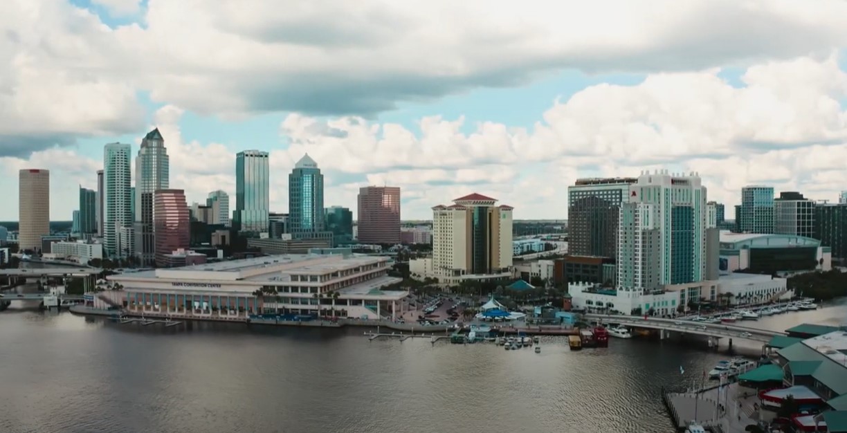 video thumbnail featuring downtown tampa skyline