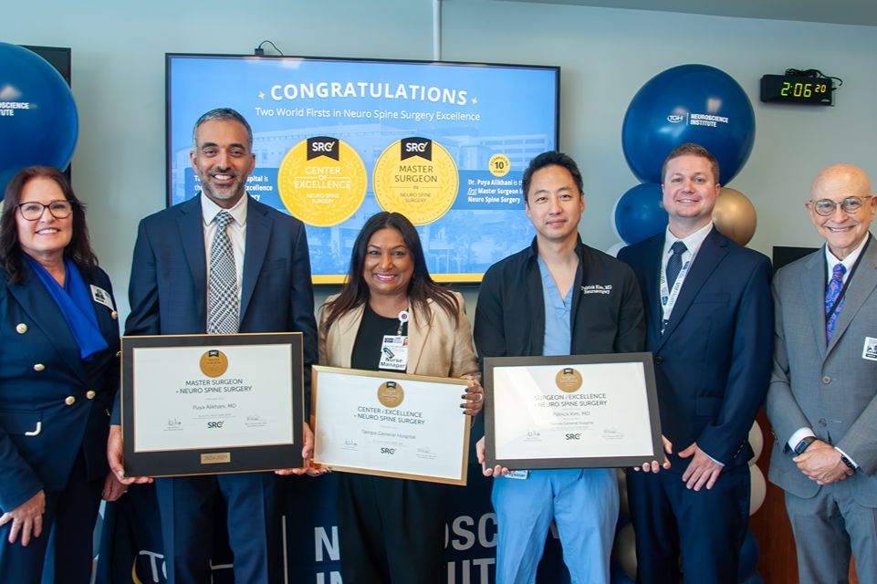 TGH Earns World’s First Recognition as a Neuro Spine Surgery Center of Excellence