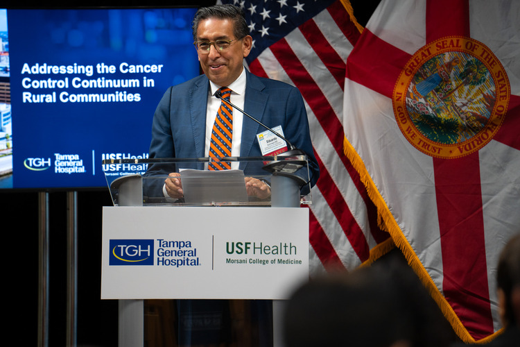 Dr. Sotomayor speaks at the Addressing the Cancer Control Continuum in Rural Communities event presented by the TGH Cancer Institute on March 5, 2025 at TGH Brooksville.