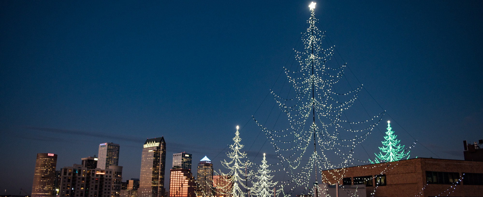 Holiday tree lighting