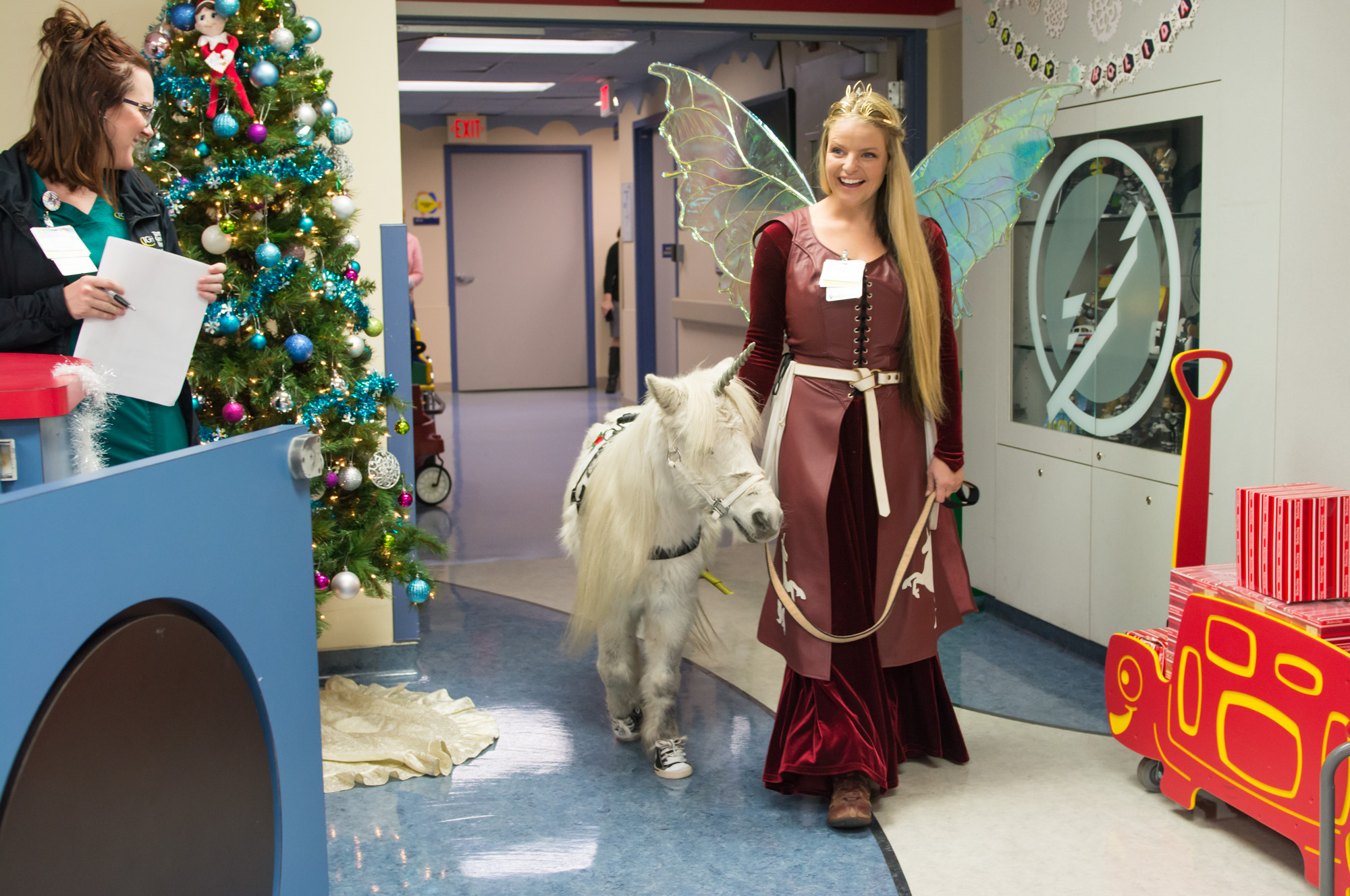 unicorn and fairy visits at Tampa General Hospital