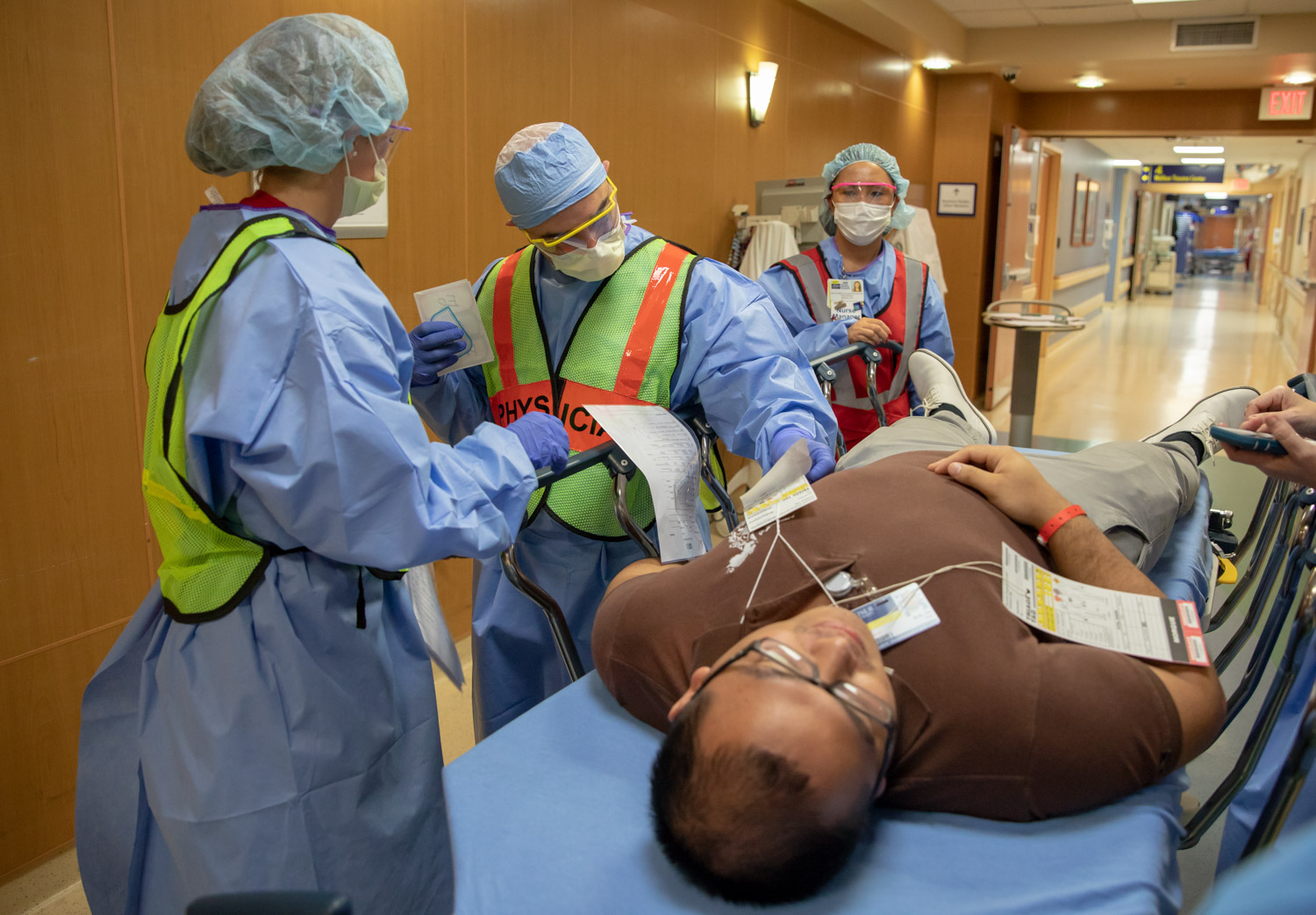 TGH team members practice for a real-life emergency