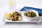 Honey Mustard Chicken Kebab with herbed quinoa, parsley, and lemon from Tampa General Hospital’s new menu.