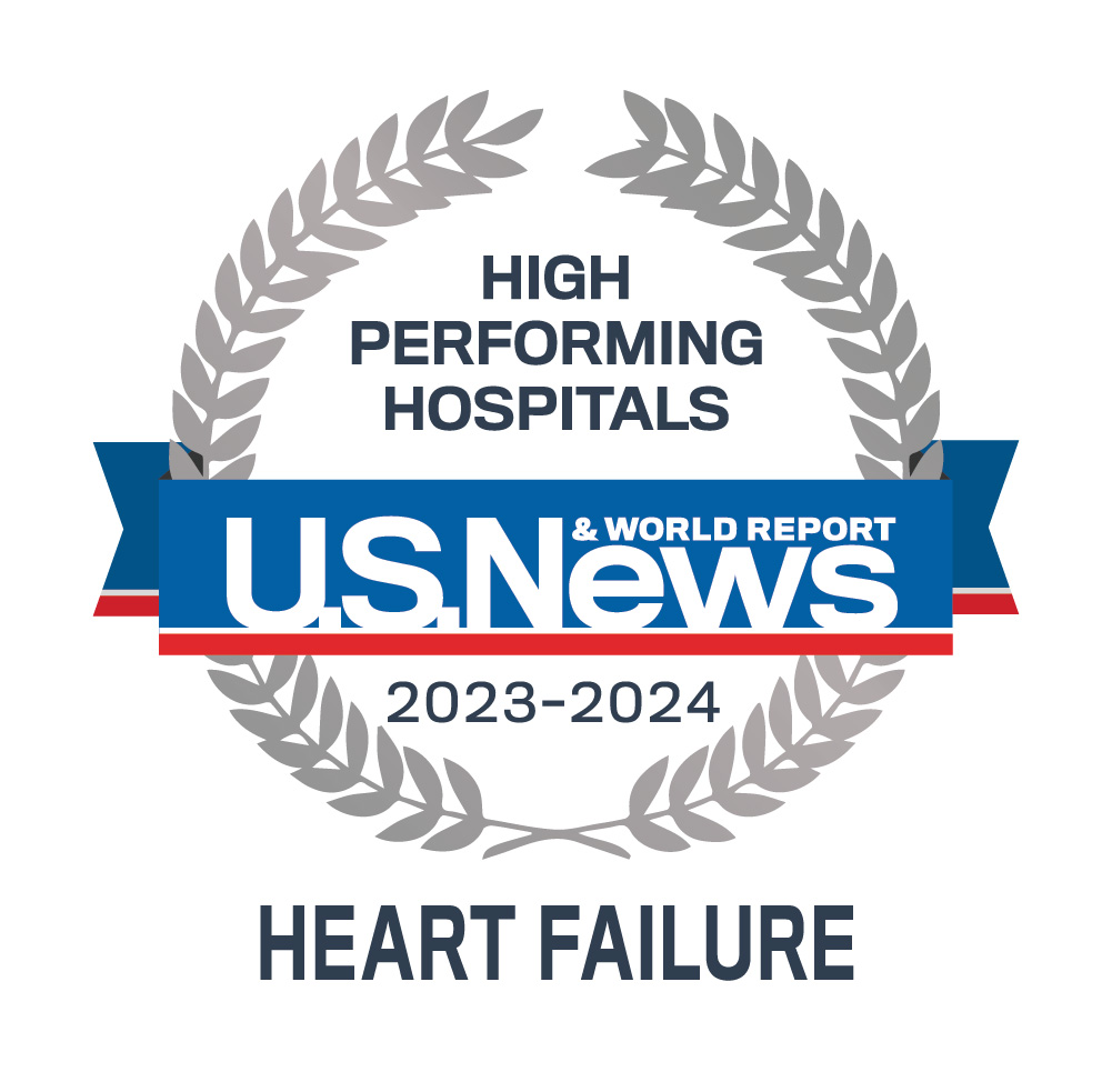 U.S. News & World Report High Performing Hospitals Heart Failure 2023 - 2024