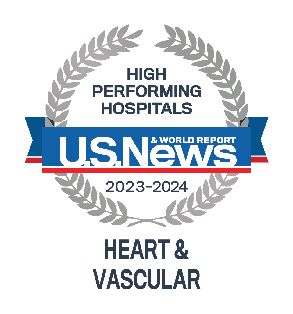 U.S. News & World Report High Performing Hospitals Heart & Vascular 2023 - 2024