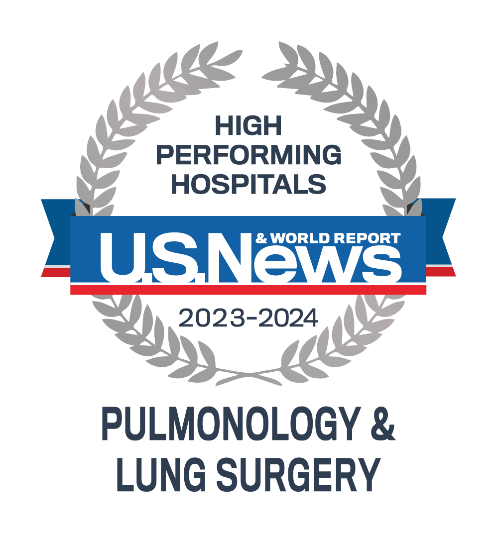 U.S. News & World Report High Performing Hospitals Pulmonology & Lung Surgery 2023 - 2024