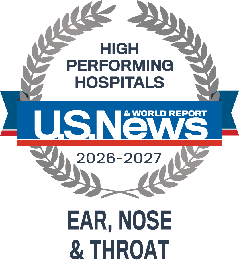 U.S. News & World Report High Performing emblem for Ear, Nose & Throat Surgery at Tampa General Hospital 2026-27