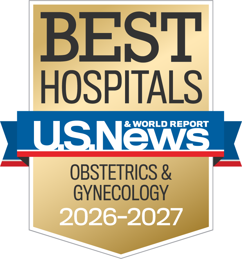 U.S. News & World Report Top 50 in the Nation badge for Obstetrics & Gynecology at Tampa General Hospital 2026-27