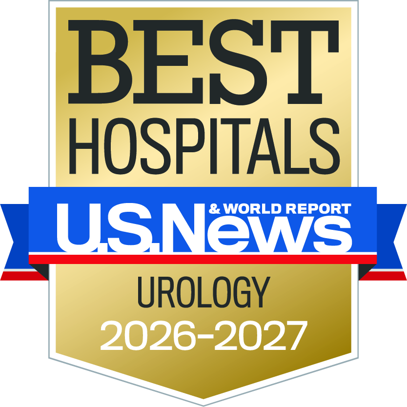 U.S. News & World Report Top 50 in the Nation badge for Urology at Tampa General Hospital 2026-27