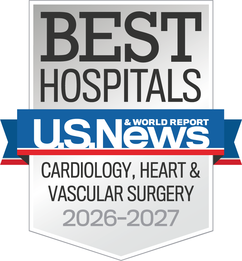 U.S. News & World Report Silver badge for #1 in Tampa Bay for Heart & Vascular Care at Tampa General Hospital 2026-27