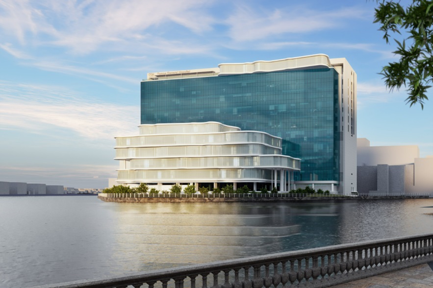 Rendering of the TGH Surgical, Neuroscience & Transplant Pavilion as seen from Bayshore Boulevard