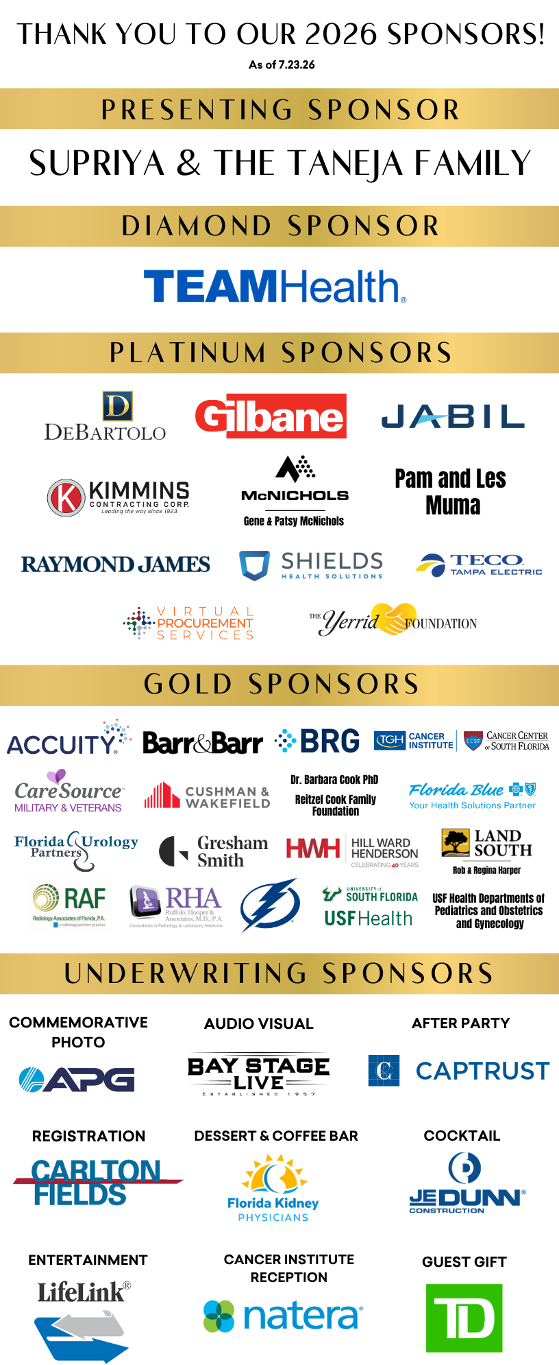 TGH Gala Sponsor Logos